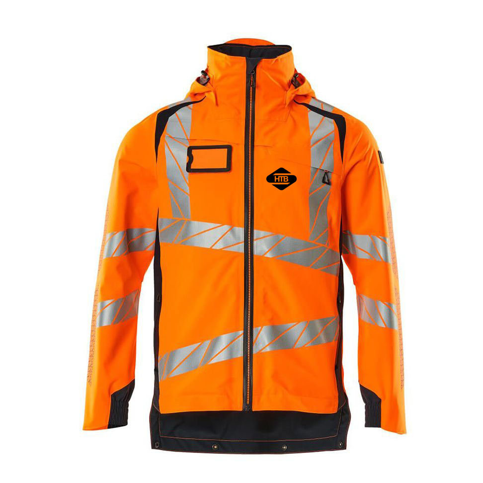 Warnschutz Regenjacke Mascot - HTB bedruckt