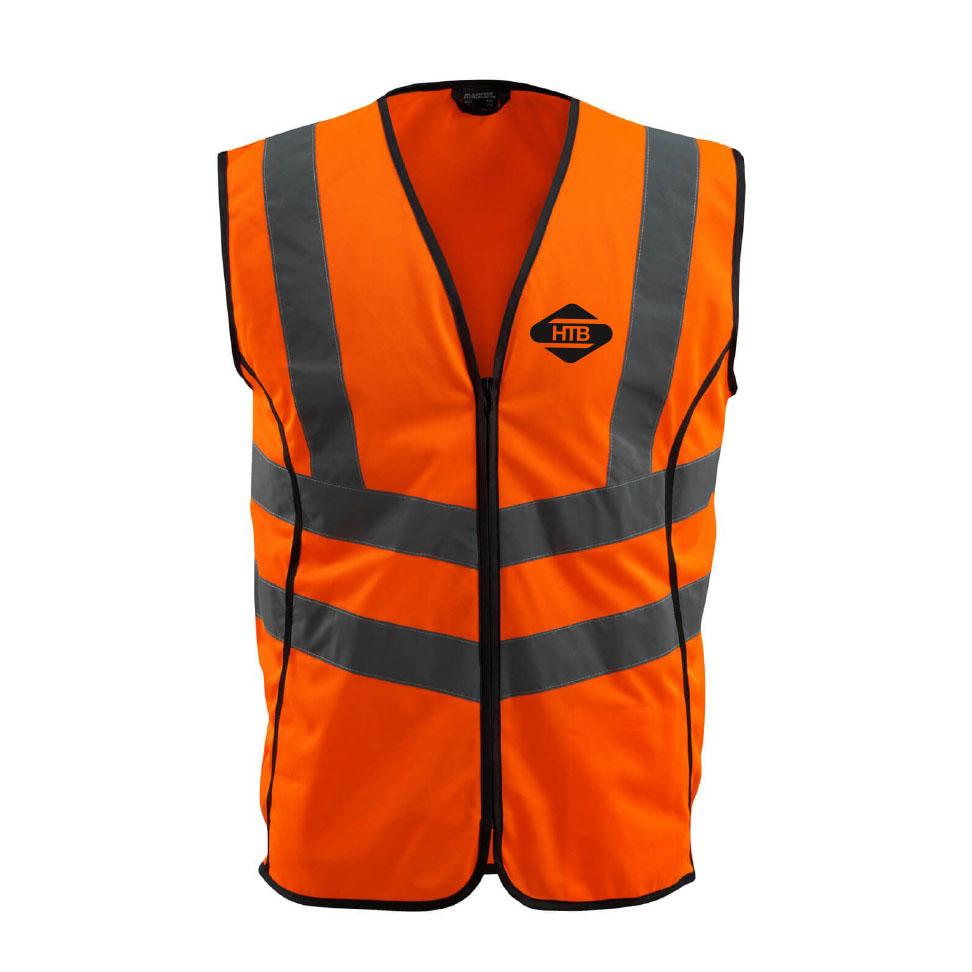 Überzieh - Warnweste "Mascot" orange HTB bedruckt (Klasse 2)